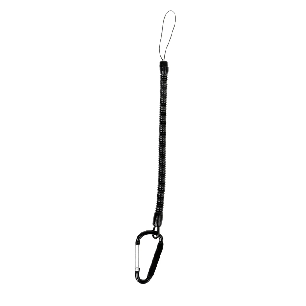 Lightweight Fishing Lanyard Spring Rope Stretch Coil Tether with Carabiner For Pliers Tackle Tools | Спорт и развлечения