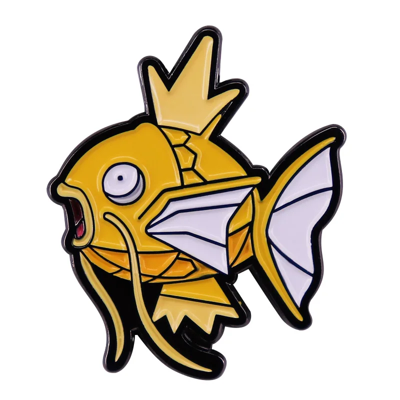 P0kemon корона золотая рыбка M-agikarp эмалированная булавка мультяшная игра Милая