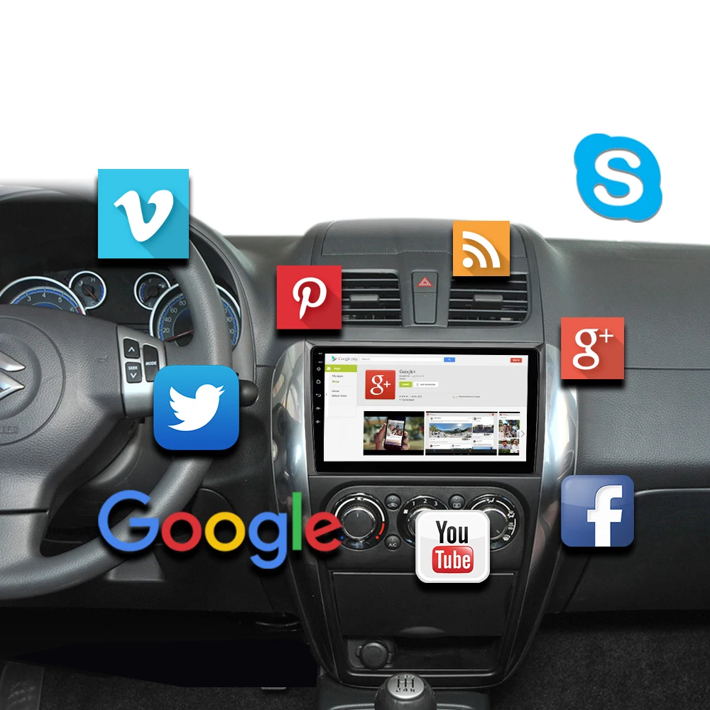 9 дюймов 2G+ 32G 2 din Android 9,1 автомобильный Радио Мультимедиа Видео плеер для Suzuki SX4 2006 2007 2008 2009 2010 2011 2012 gps WiFi BT