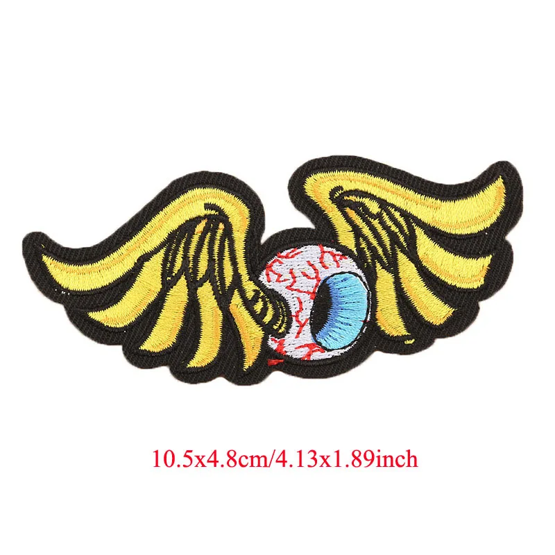

20pcs/lot Embroidery Patches Eye Wing Angel Cloth Paste Sticker Clothing Accessories Decoration Jacket Sewing Accessory