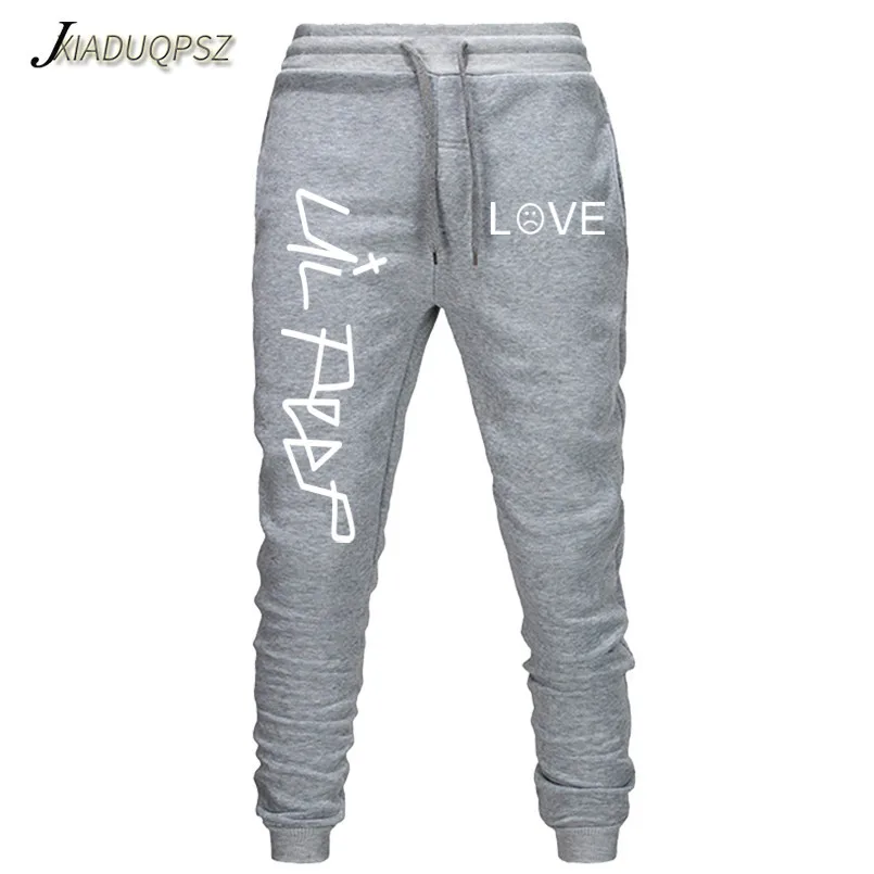 Мужские штаны Новая мода Lil Peep Joggers повседневные мужские Штаны тренировочные брюки бодибилдера фитнес спортивные брюки мужские брюки XXXL - Цвет: WY138-144-Gray