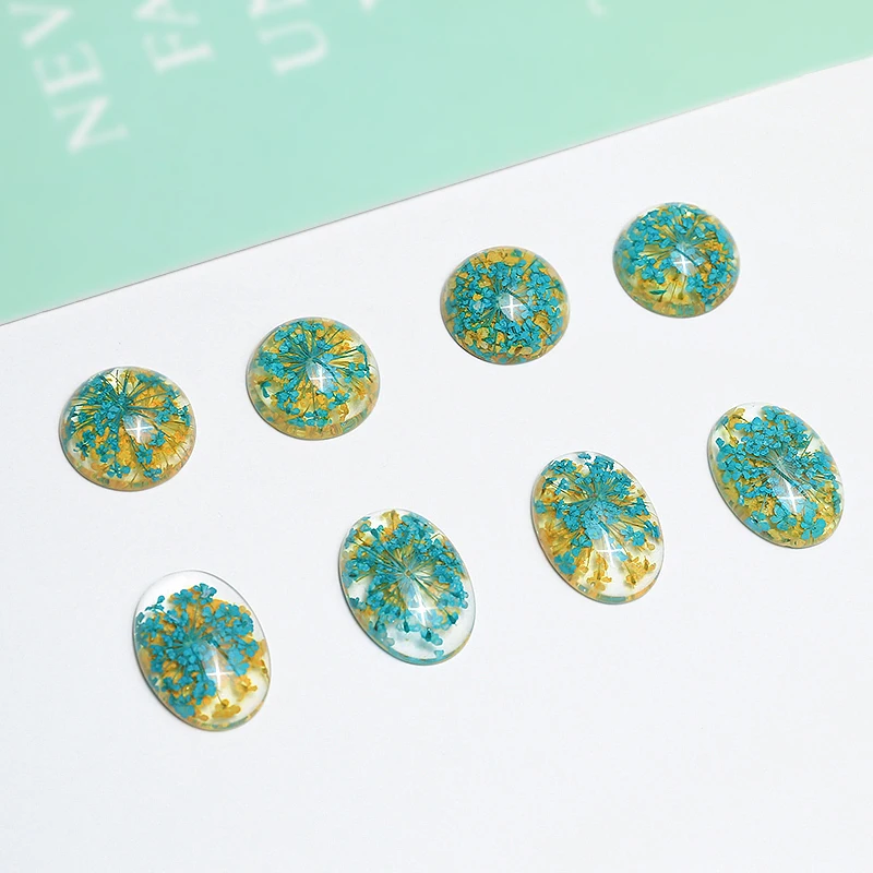 

Qingchun resin eternal flower transparent Japanese patch oval diy hand-jewelry earring accessories material