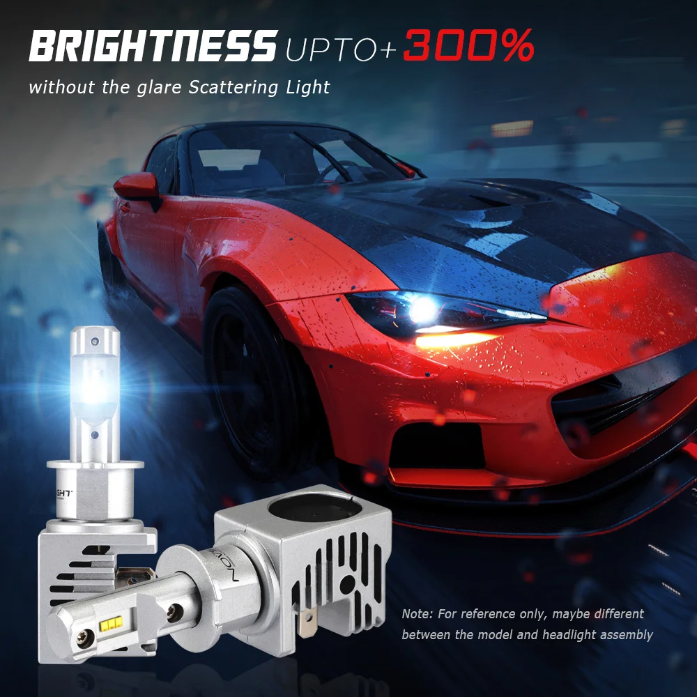 Novsight H7 H4 H3 H1 Светодиодные Автомобильные фары 6000K 10000lm Пара Автомобильные H11 9005 9006 HB2 Hi/lo луч авто фары лампы
