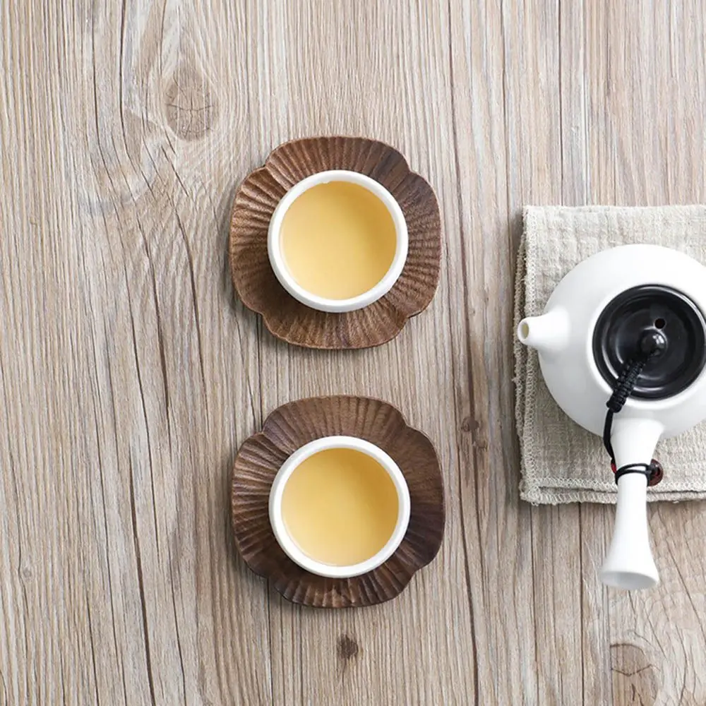 Table Decoration Anti-scald Mat Kitchen Placemat Wooden Coasters Wood Pads Tea Cup Mats Coffee Mug Pad Petal coaster |
