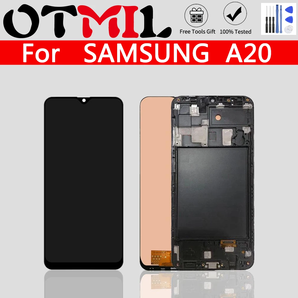 

ЖК-дисплей Super AMOLED для SAMSUNG Galaxy A20 GA205 A205G A205F/DS A205F, дисплей с сенсорным экраном и дигитайзером в сборе, замена, оригинал