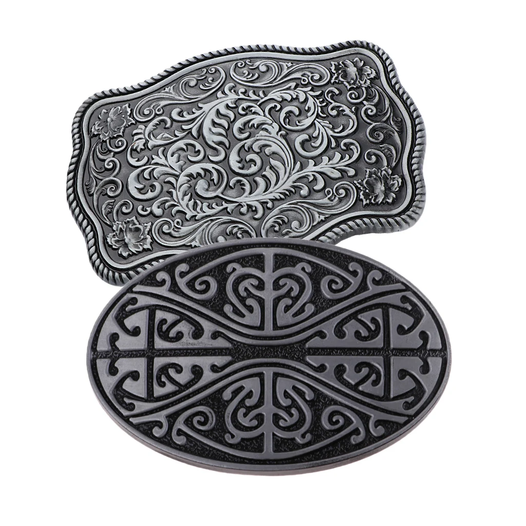 

2pcs Alloy Belt Buckle Pattern Belt Accessories for Belt Width 3.6-3.9cm
