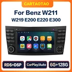 Android 10,0 Carplay автомобильный радиоприемник GPS RDS мультимедийный плеер для Mercedes Benz E-Class W211 W219 E200 E220 E300 2din Авторадио
