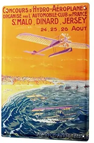 

Tin Sign Decor Plaques Airplane Airport Air Show