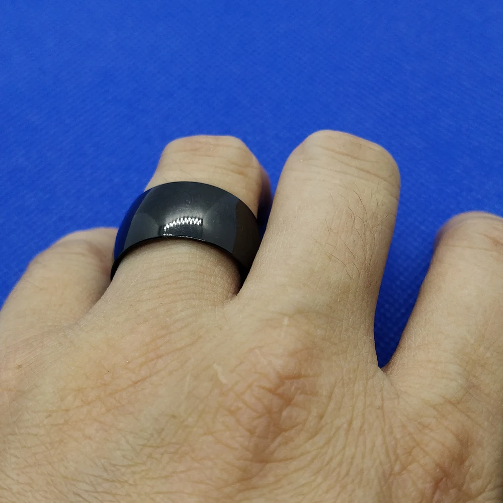 Мужские кольца из нержавеющей стали шириной 12 мм золотые украшения для пальцев