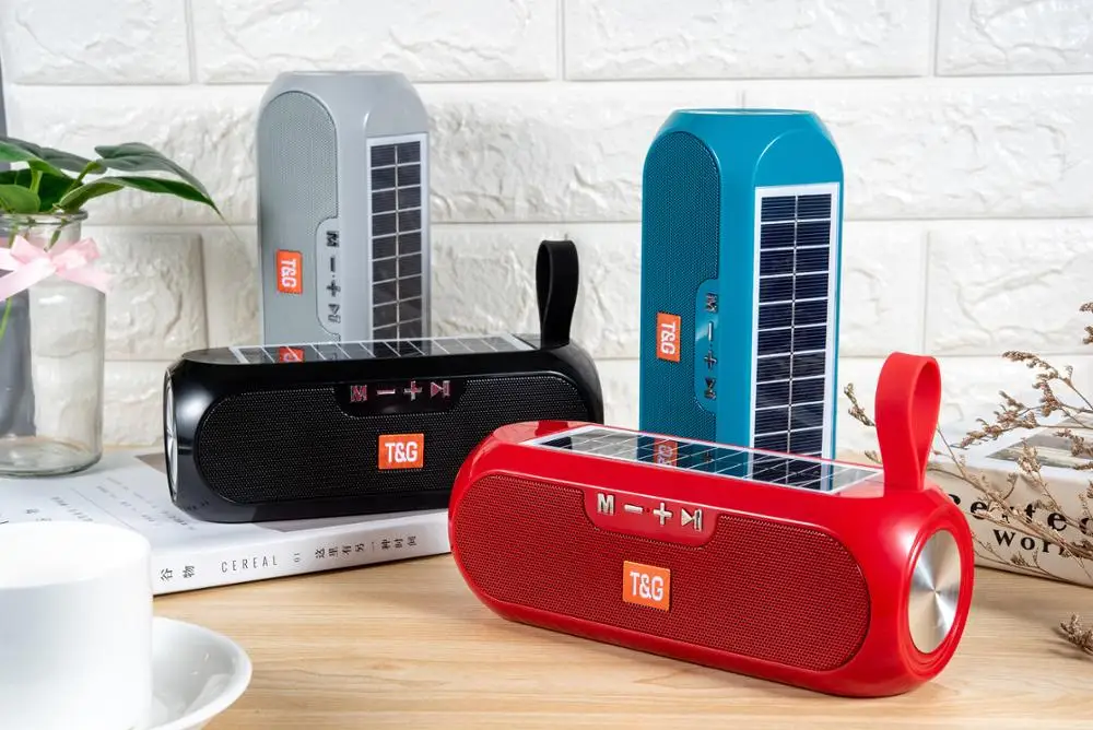 Беспроводная Bluetooth Колонка на солнечной батарее Портативная колонка стерео