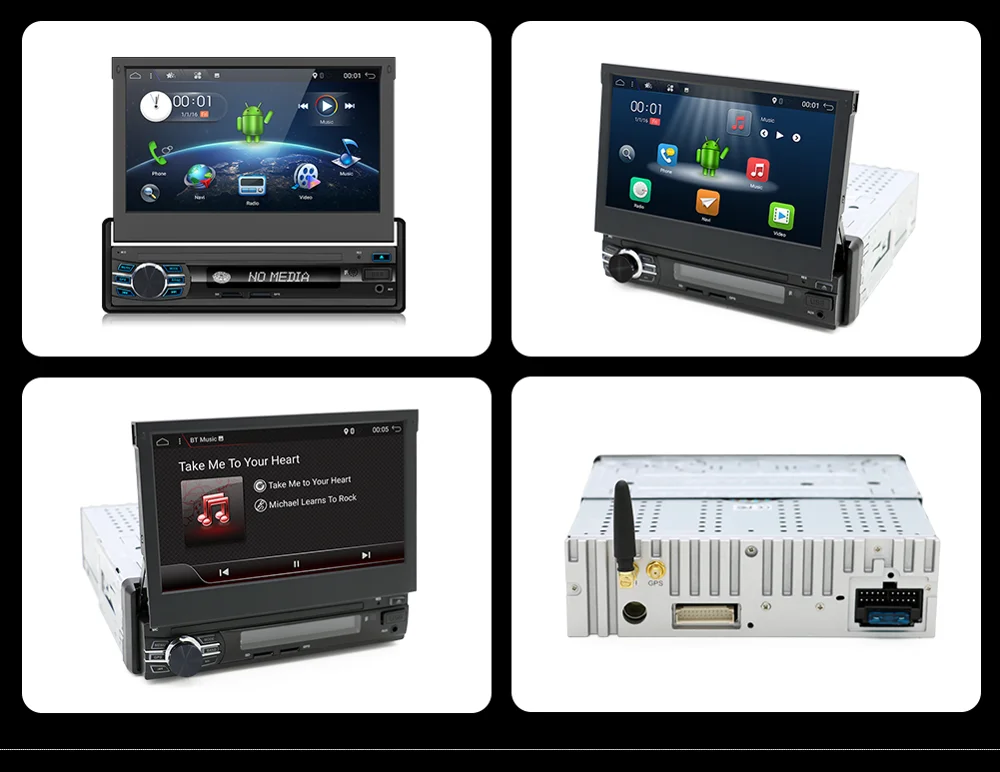 Автомобильный мультимедийный плеер универсальная Автомагнитола 1DIN на Android 10 с