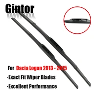 gintor wiper front wiper blades set kit for dacia logan mk2 2013 2015 windshield windscreen 2220