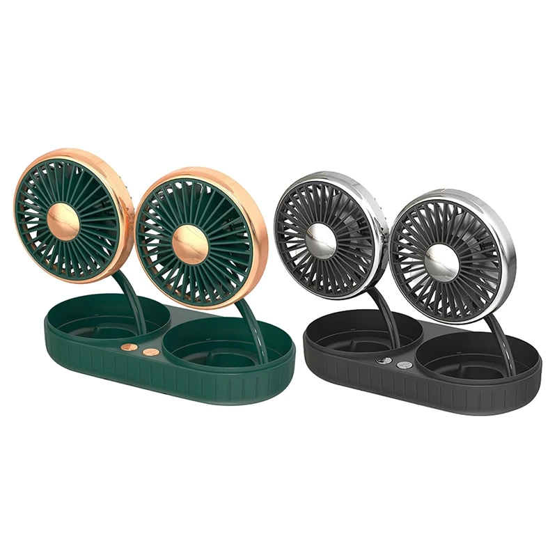 

Air Cooling Dual Head Fan Adjustable 360 Degree Rotating Fan 3 Speeds Adjustable Low Noise Ventilation Board Cooler