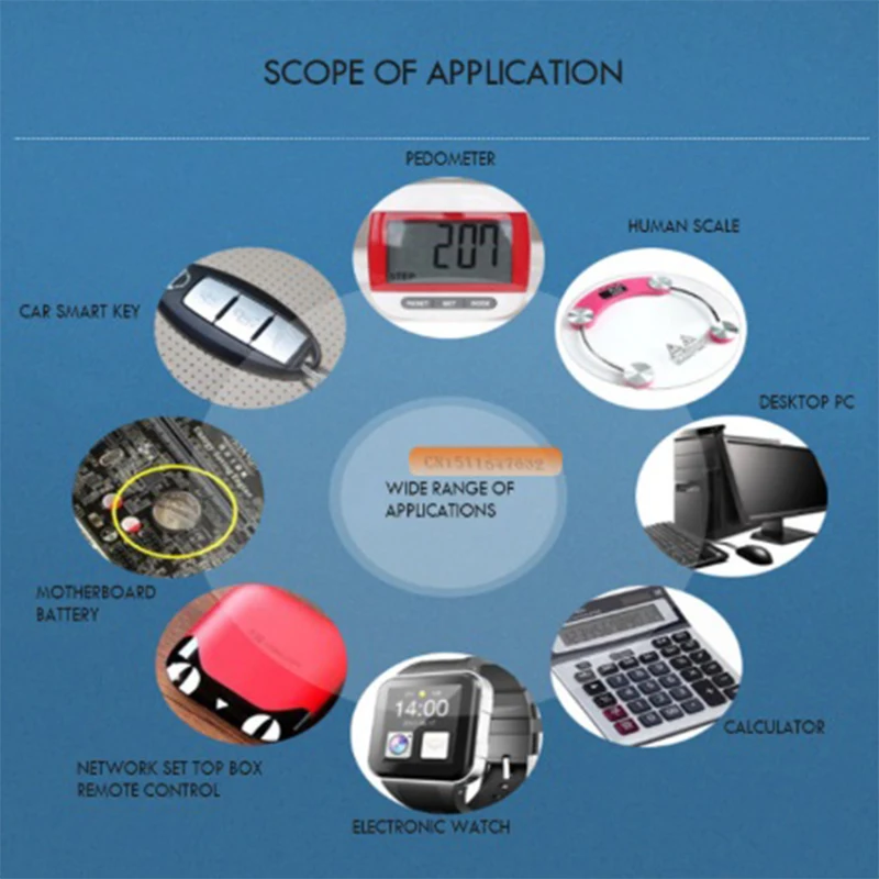 

10PCS Original for CR2032 Button Cell Battery 3V Lithium Batteries for Watch Toys Computer Calculator Control cr 2032