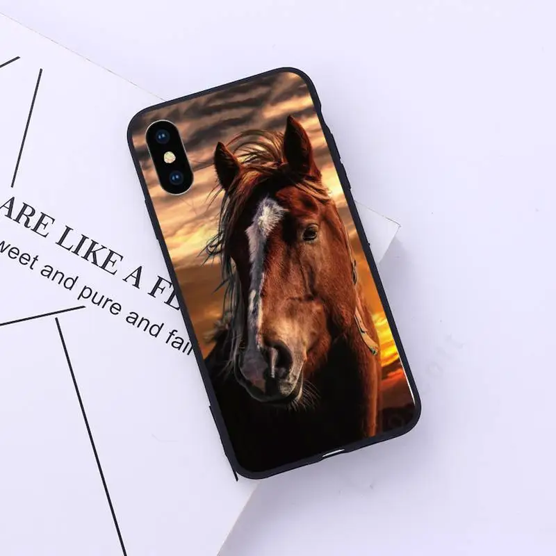 

Running horses aimal Phone Case for iPhone 11 12 mini pro XS MAX 8 7 6 6S Plus X 5S SE 2020 XR