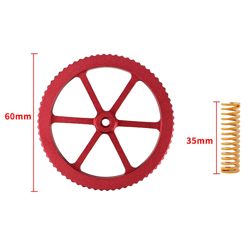 

for Ender Metal Red Hand-Turned Leveling Nut + Imported Spring 4 Kit 3D Printing Accessories Upgraded Version