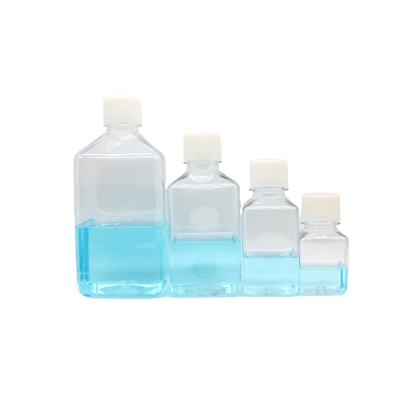PET Medium Square Reagent Bottle Leak Proof Serum Transparent High Durability 125ML 250ML 500ML 1000ML | Канцтовары для офиса и