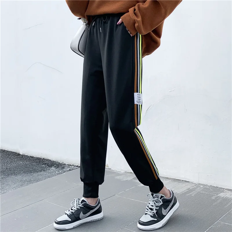 

Sports Pants Women Autumn Winter Loose 2021 High Waist Slimming Fleece-lined Thicken Ankle-tied Rac
