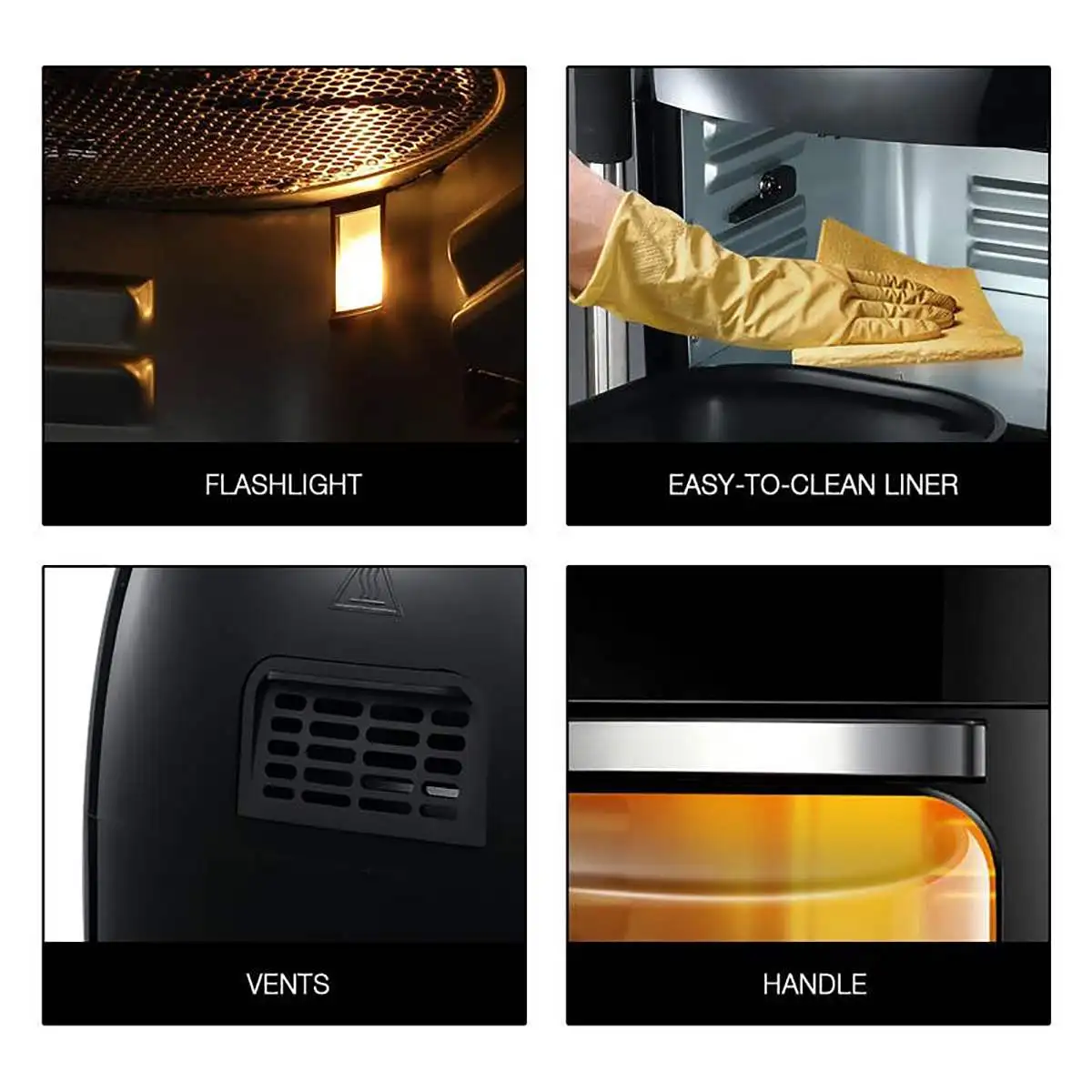 

14L 1800W Oil Free Air Fryer Oven Toaster Rotisserie Dehydrator Countertop Oven With LED Digital Touch Screen Electric Deep CF11