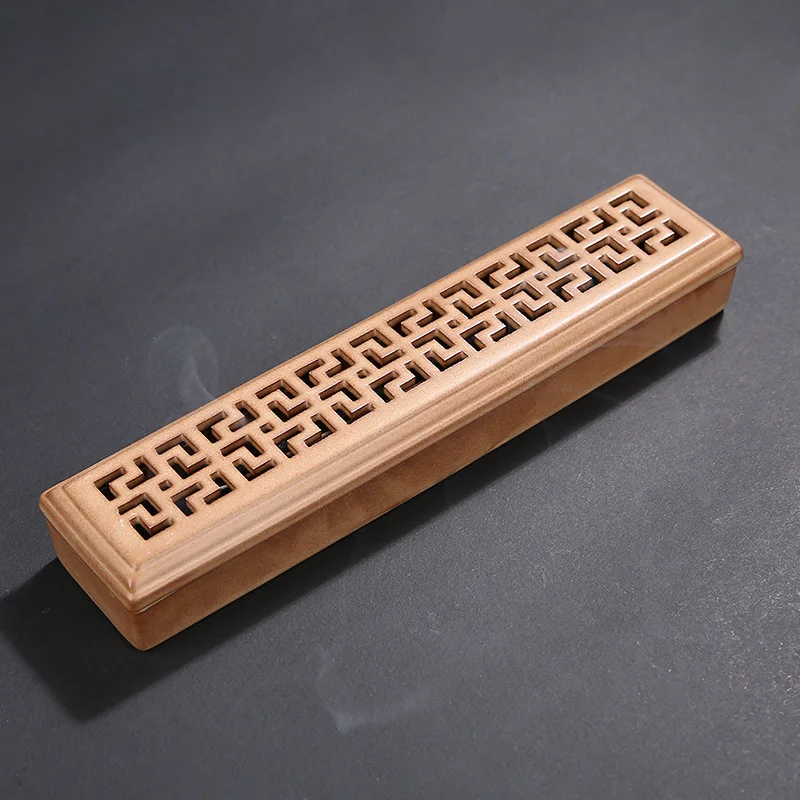 Креативная полая керамическая коробка для благовоний Blackflow курильница дзен