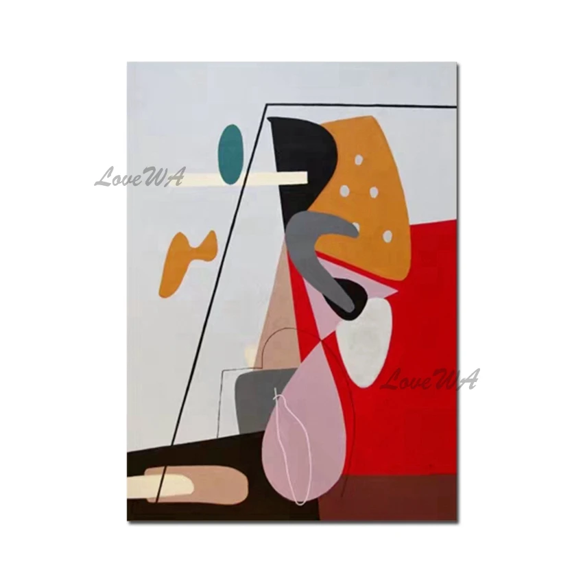 

Hot Selling 100% Hand-painted Abstract Oil Painting Picasso Reproduction Canvas Wall Art Home Decor Pieces Unframed Artwork