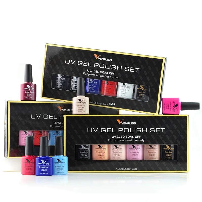 Nail art soak off набор гель-лаков для ногтей VENALISA УФ СВЕТОДИОДНЫЙ Цветной Гель-лак для ногтей верхнее покрытие маникюр гель лак для ногтей гель основа