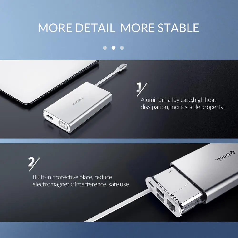 Usb хаб ORICO Type C концентратор USB 3 0 HDMI PD адаптер для док станции Macbox 4K 5 Гбит/с
