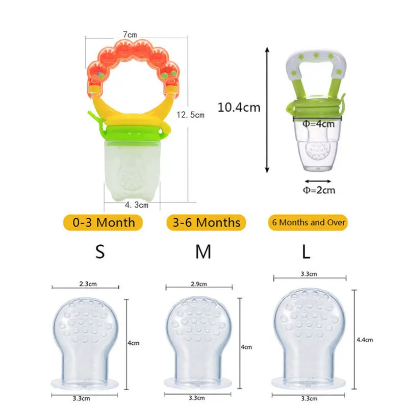 

3Pcs/Set Toddler Nibbler Baby Pacifier Feeder Cup Kids Boy Girl Fruit Nipples Feeding Safe Infant Baby Nipple Soother Bottles