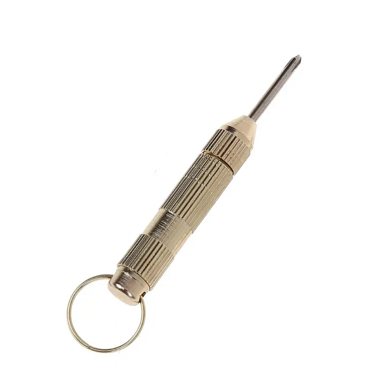 

4 in1 Mini Portable Golden Opener Screwdrivers Ear Pick Ear Cleaner Keychain Kit