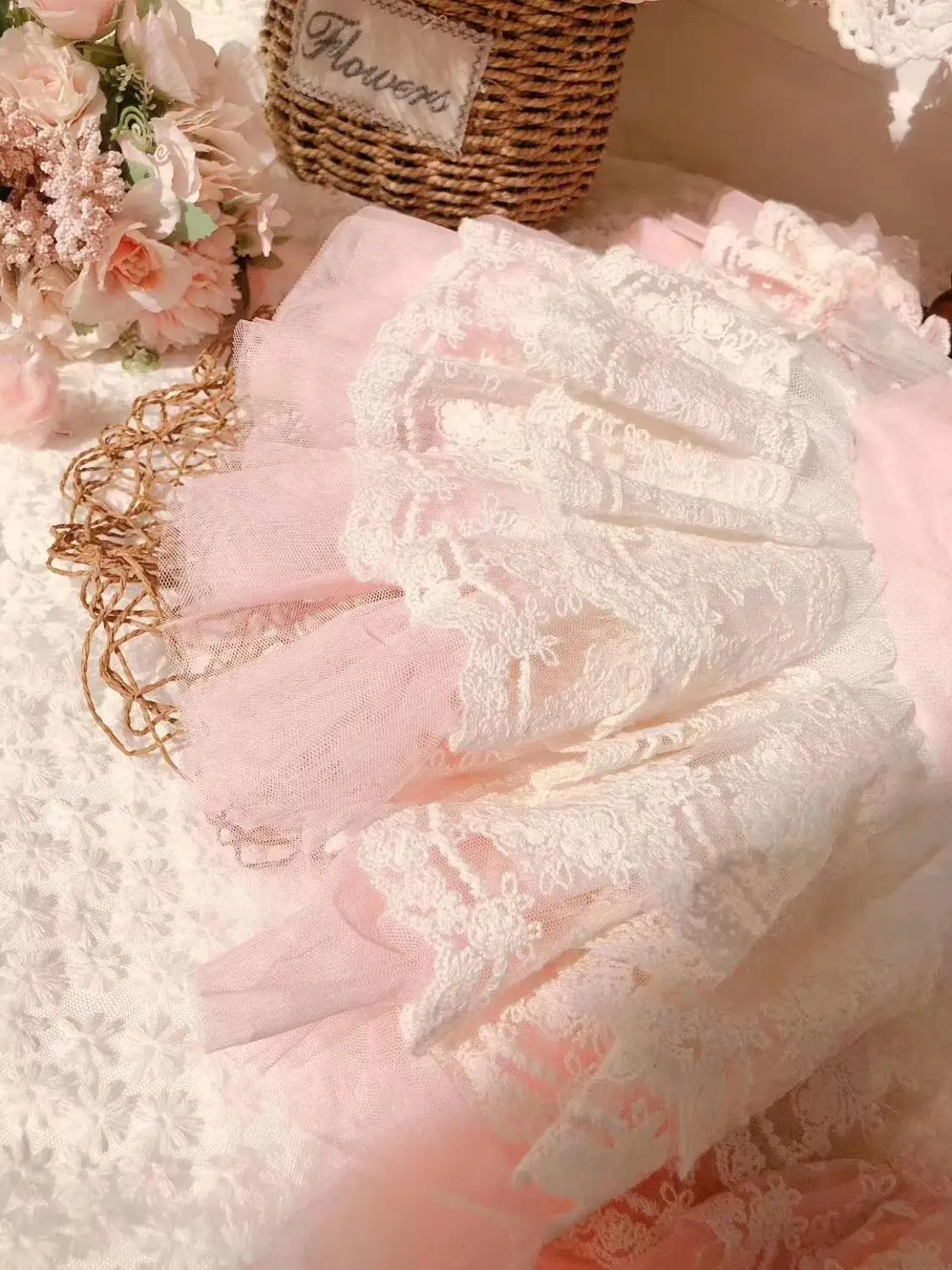 Весенне-летнее пасхальное Розовое Кружевное Сетчатое платье для маленьких