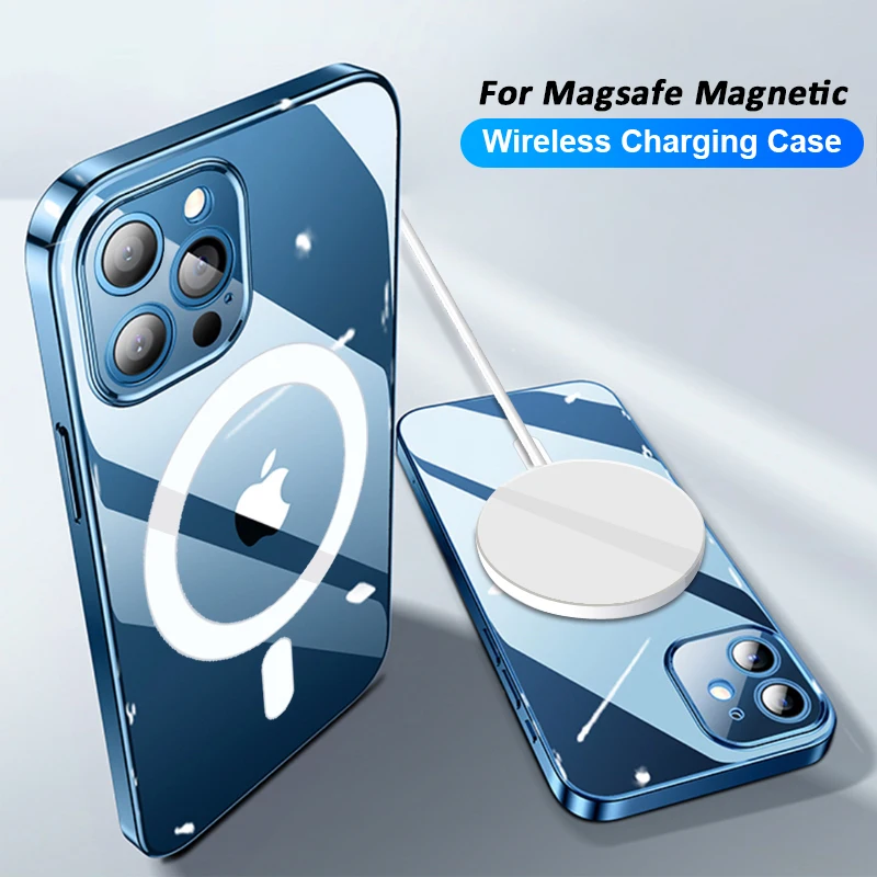 

For Magsafe Magnetic Wireless Charging Case For iPhone 11 12 13 Pro MAX mini XR XS MAX X 7 8 Plus SE 2020 Cover Accessories