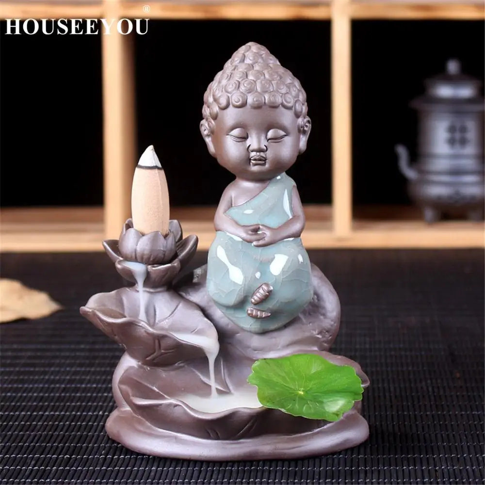 20 бесплатных ароматических конусов + Новый Глазурованный керамический маленький