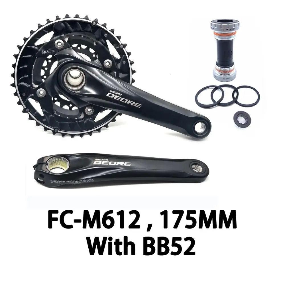 FC-M612 175WithBB52 DEORE FC M612 шатун 170 мм/175 мм шатун 40 т цепь с BB52 Нижний Кронштейн 10/30 скорость MTB горный велосипед звездочка - Цвет: FC-M612 175WithBB52