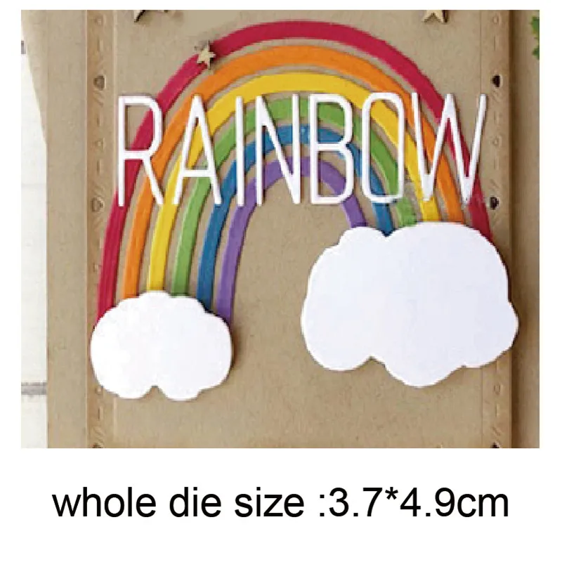 

Cloud Rainbow Border Metal Cutting Dies For Scrapbooking dies DIY Decorative Embossing dies Stencils Dies Paper Card Making 2020