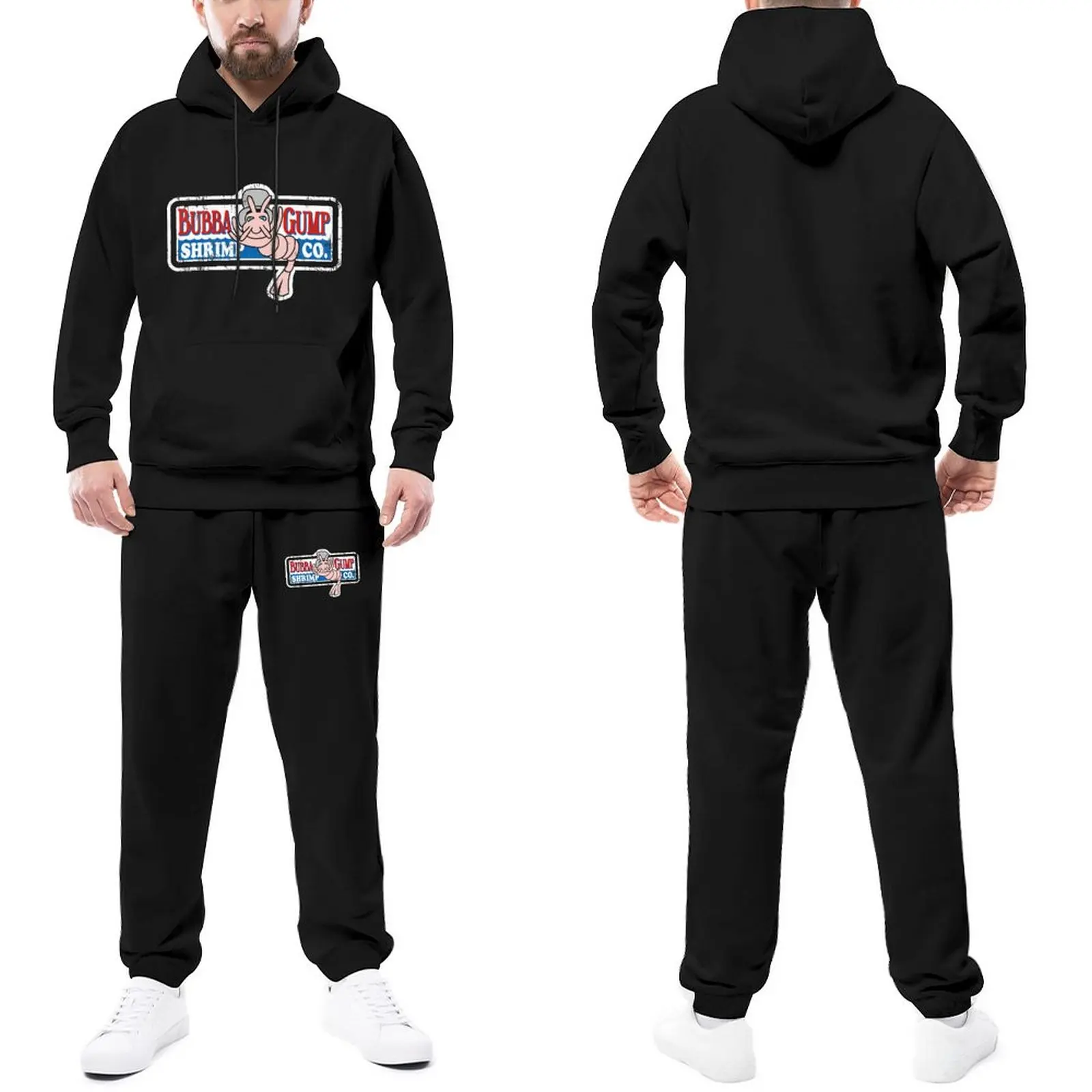 

Forrest Gump Mens Tracksuit Set Bubba Gump Male Sweatsuits Gym Sweatpants and Hoodie Set Sale