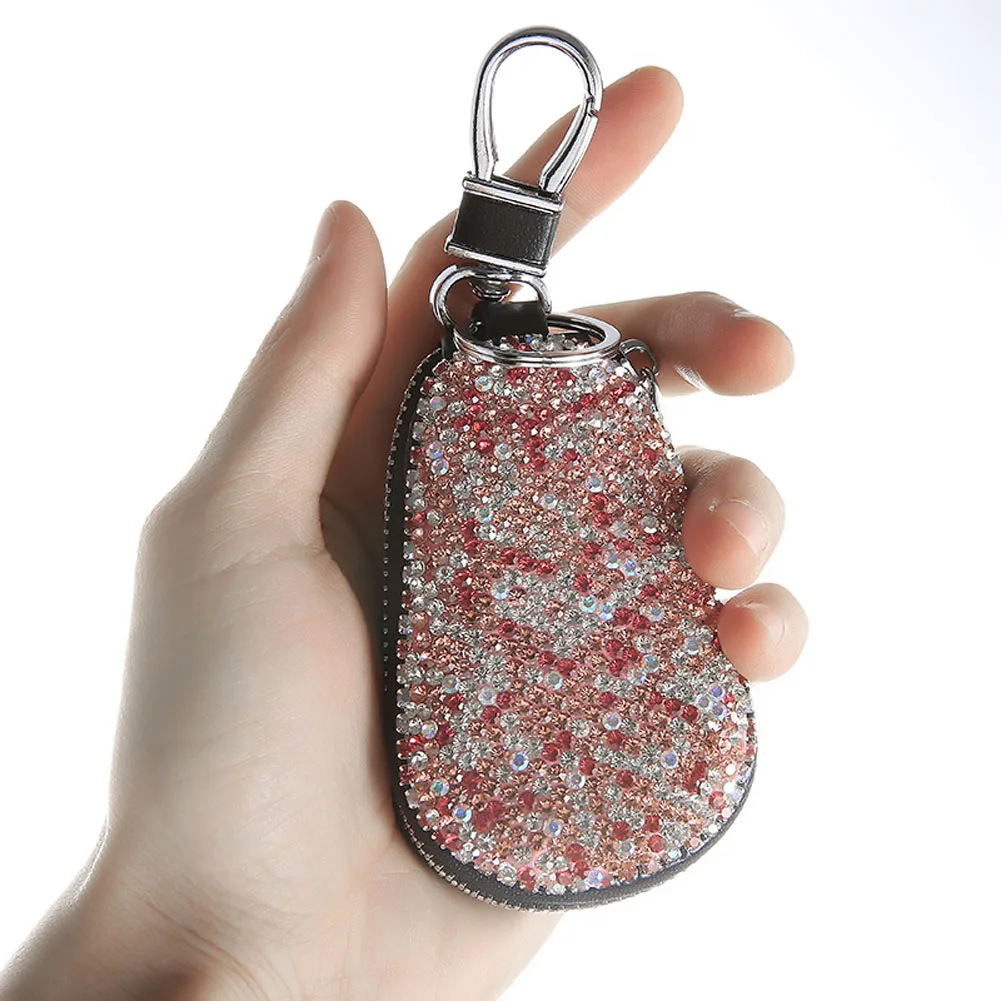 

Car Key Case Keys with Cystal Organizer Storage Bag Universal fit for Benz Audi Volkswagen BMW Buick Toyota Ford