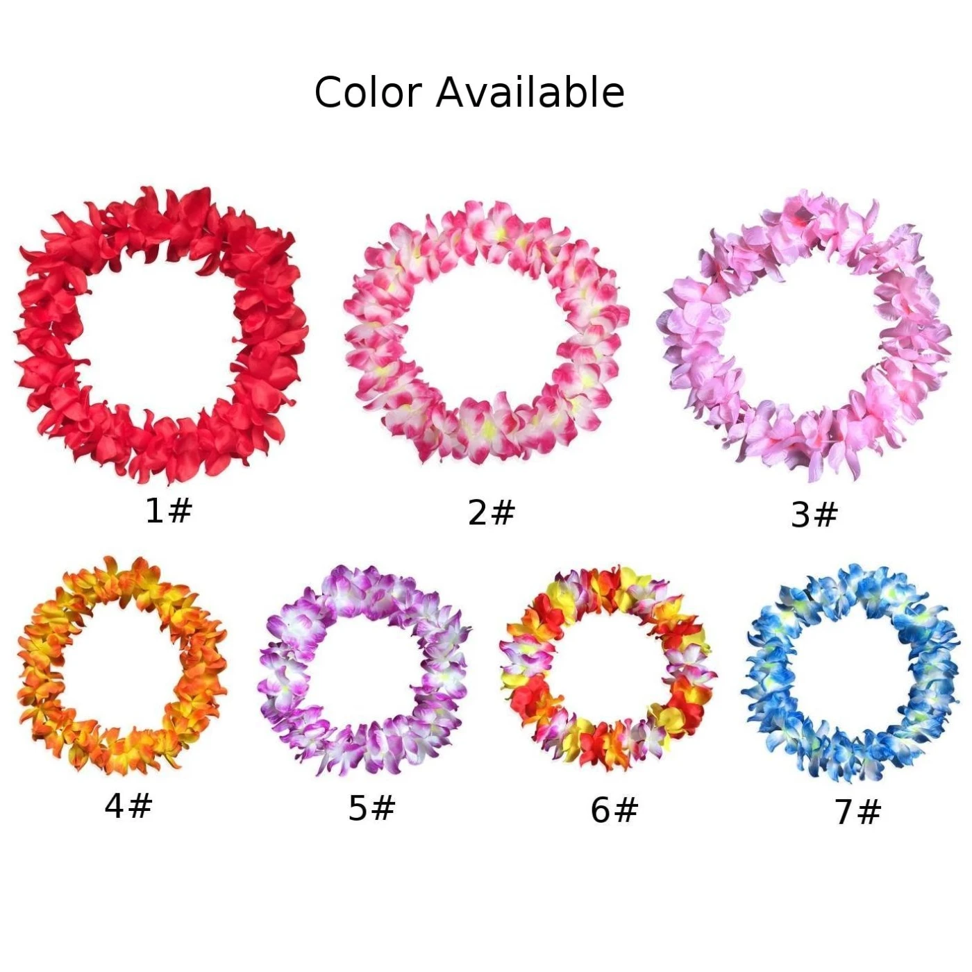 Пляжное веселье Гавайский цветок leis гирлянда ожерелье коктейльное вечернее