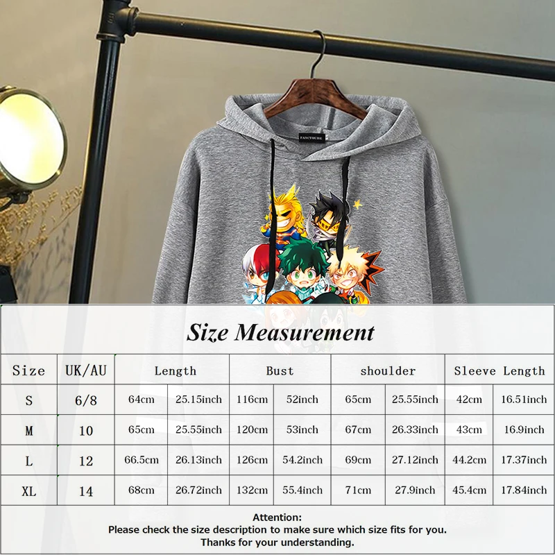 

Japan Anime My Hero Academia Men Female Hoodies Tops Autumn Casual Pullover Sweater Hoodie Fashion Sweatshirts Hip Hop Tshirt
