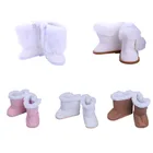 Зимняя обувь из материала на основе хлопка подходит 18 дюймов, принятые в США и 43 см для ухода за ребенком для мам, гиперреалистичный Пупс, аксессуары, наше поколение, рождественский подарок для девочки