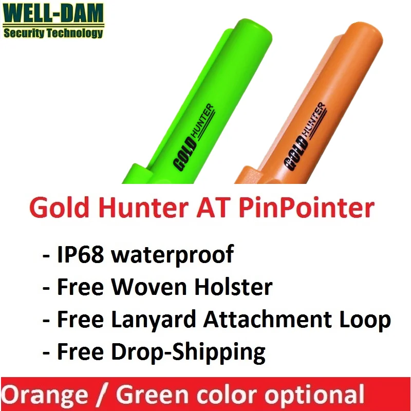 6 шт./лот Gold Hunter AT Ручной металлодетектор pinpointer водонепроницаемый металлоискатель для золота подводный металлоискатель