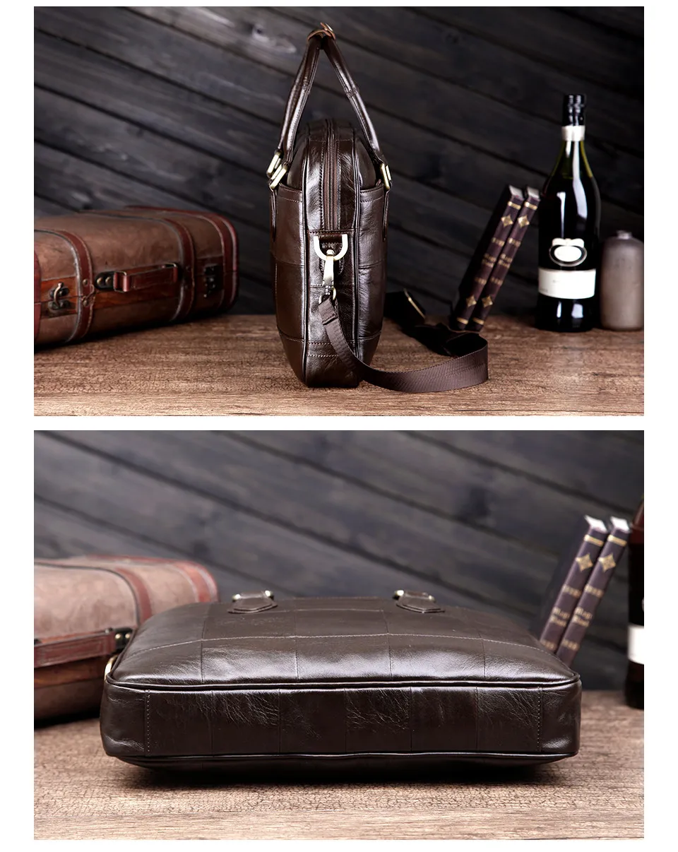 Cobbler Legend, брендовый дизайнерский мужской портфель из натуральной кожи, сумка для мужчин, сумки через плечо для 1" ноутбука, деловая сумка 0907159-1