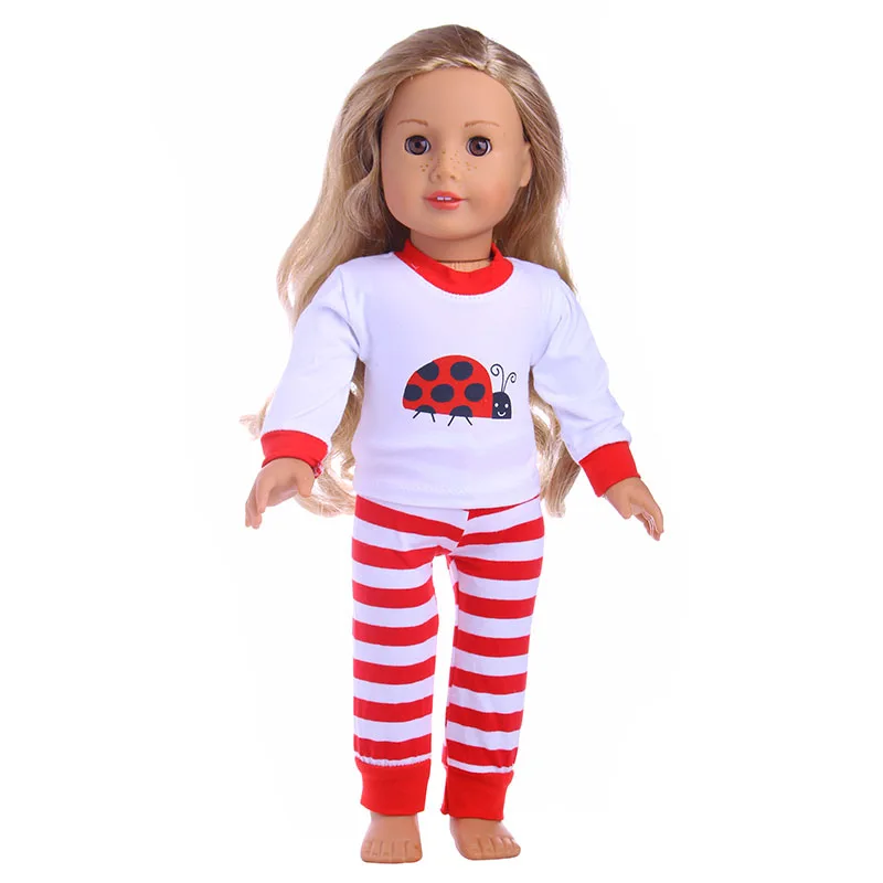 

Doll Clothes Red Sweater Pajamas Umbrella T-shirt For Baby 43 Cm&18 Inch American Doll Girl,Born Baby Accessories,Our Generation