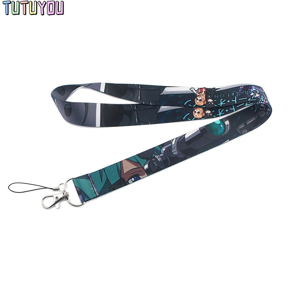 PC2477 аниме девочка мультфильм значки Стиль любителей брелок Шнур Шейный ремень