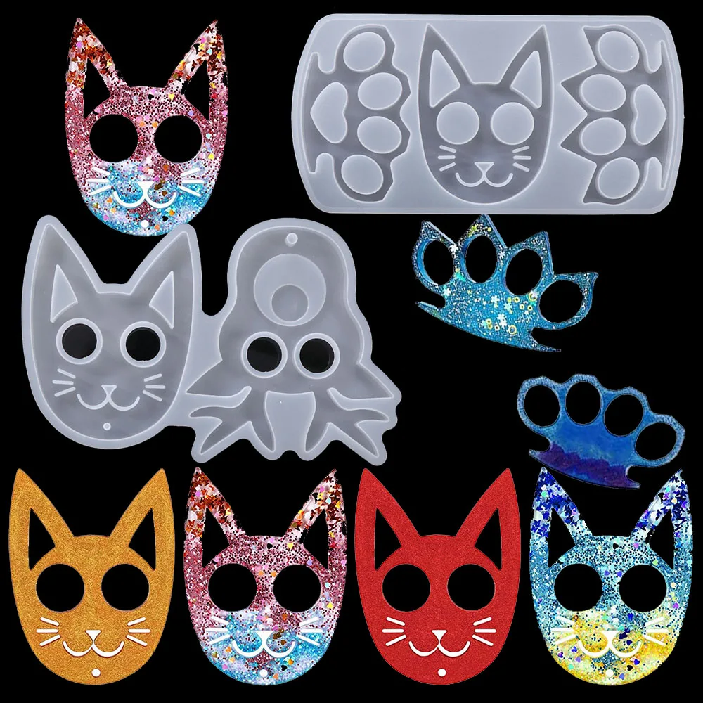 Брелок сделай сам из эпоксидного силикона форма формы кошачья лицо лось для