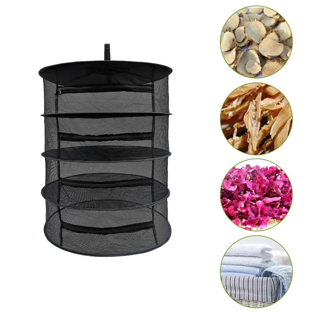 

Drying Rack Net 4-Layer with Zipper 2ft Hanging Dryer Rack for Herb, Plants, Petals