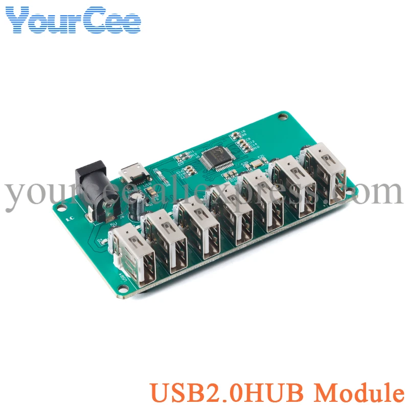 

USB HUB Splitter 1 to 7 Port USB Hub Seven Port USB Splitter Module LED Indicator USB2.0HUB USB 2.0 Expansion Board Module