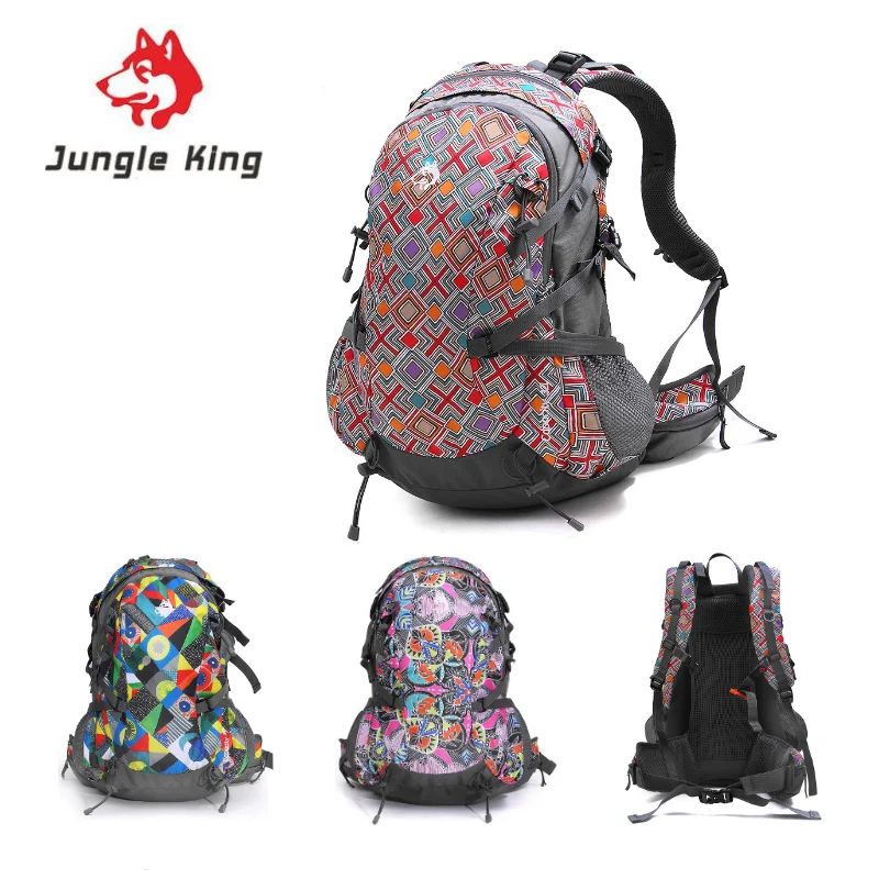 

Сумка для кемпинга JungleKing CY7013 женская, легкий спортивный Треккинговый рюкзак, корейские элементы, цветные блоки цветов, 32 л