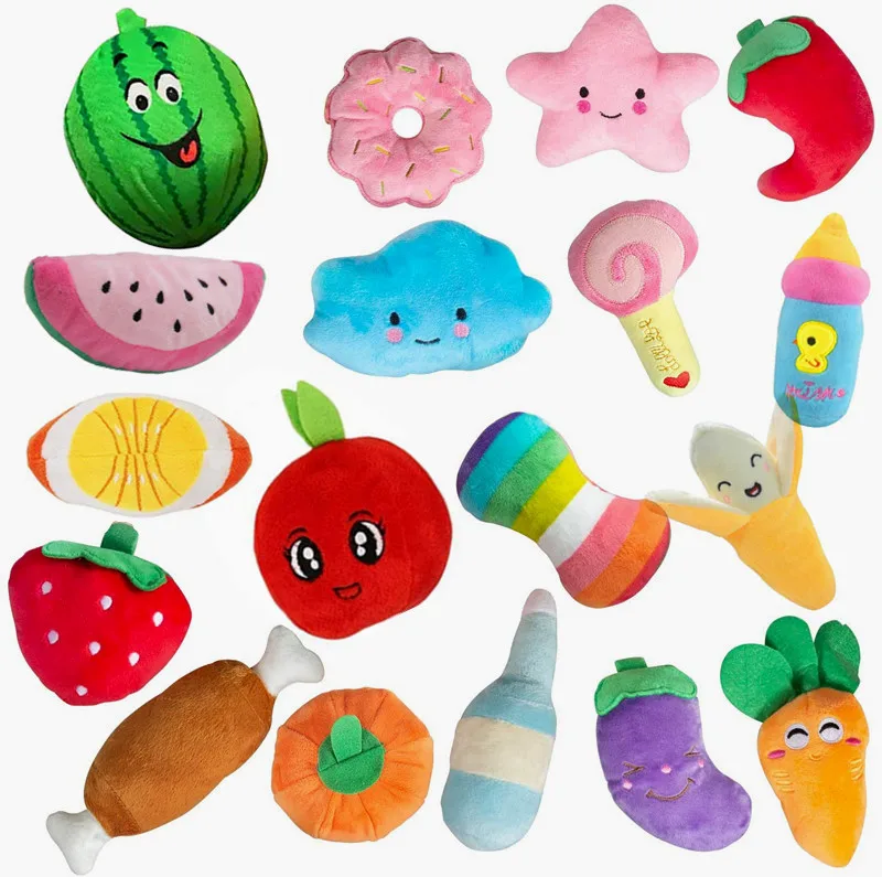 1 шт. плюшевый писк игрушка укуса стойкая чистая собака щенков обучающая мягкий