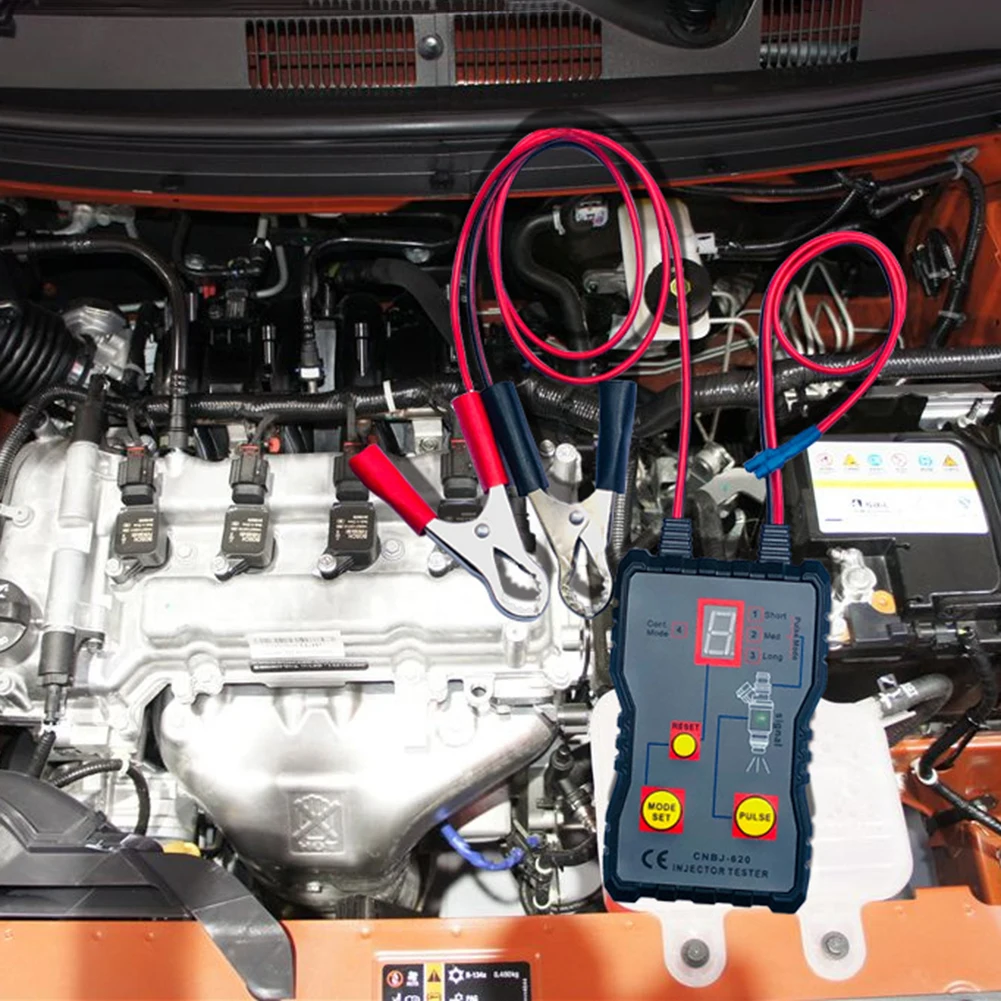 

LED 12V 4 Pulse Modes Fuel Injector Tester Handheld Car Vehicle Fuel Pressure System Diagnostic Scan Testing Tool