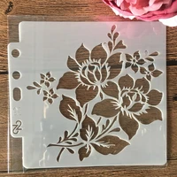 1413cm two flowers diy layering stencils wall painting scrapbook coloring embossing album decorative card template